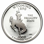 2007-S Wyoming State Quarter Gem Proof 40-Coin Roll (Silver)